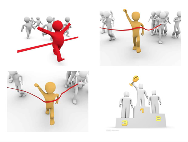 成功胜出&mdash;&mdash;3D小人系列素材