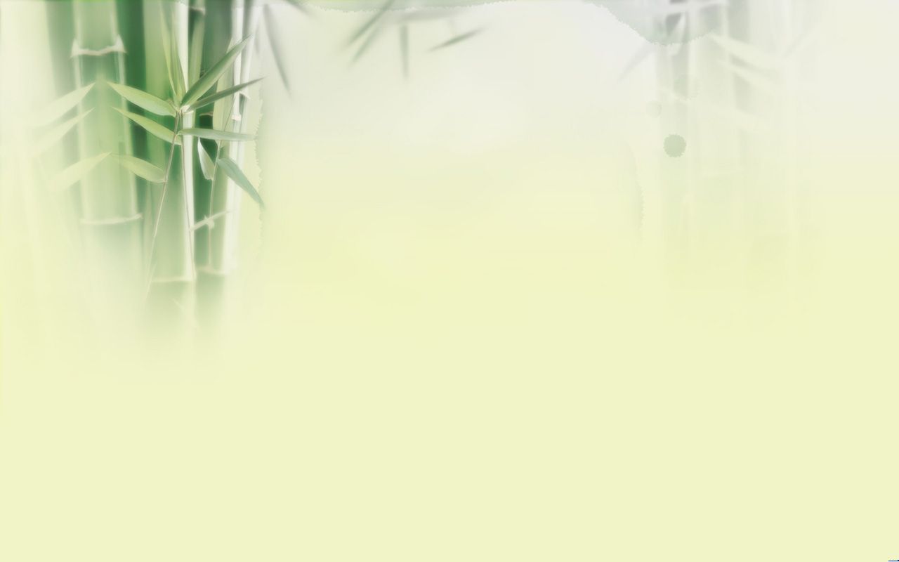 竹节 竹叶 淡雅绿清新竹幻灯片背景