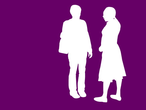 商务镂空人物PPT素材