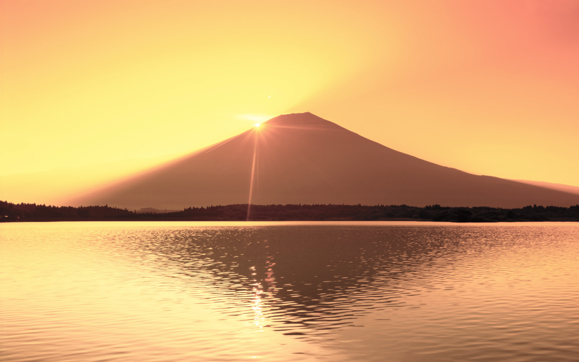 埃菲尔铁塔 富士山 夕阳下的世界名胜景点ppt图片