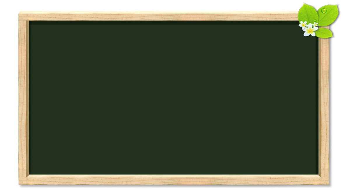 黑板边角上的小花 绿叶 木头黑板背景