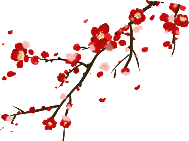腊梅桃花花朵中国风免抠图（5张）