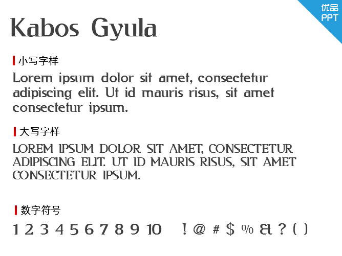 Kabos Gyula字体