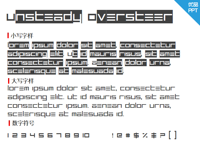 Unsteady Oversteer字体