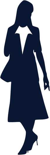 商务人物（女士）剪影图标下载